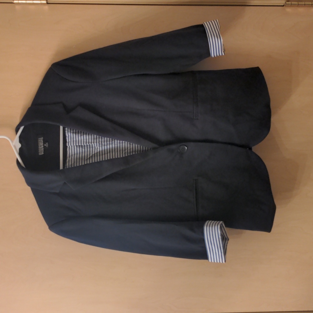 Navy Blazer, lined with Stripes